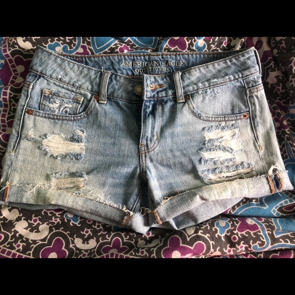 American Eagle Outfitters Ripped Jean Shorts - Picture 1 of 2